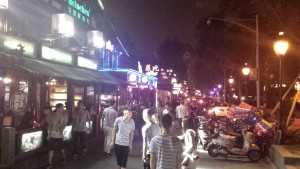 Bar area downtown Chengdu